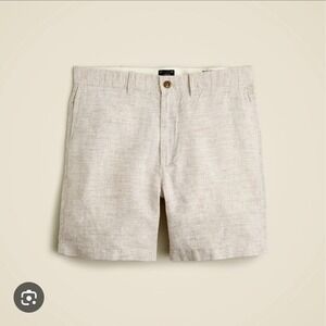 J. Crew Men's 7" Striped Linen Shorts Waist‎ 33 Inseam 7 Casual Summer